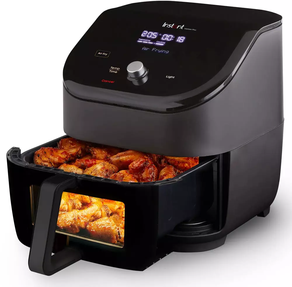 INSTANT VORTEX PLUS 5.7 LITER / 6 QT AIRFRYER 6-IN-1 CONVECTION FRYER WITH CLEARCOOK (BLACK)