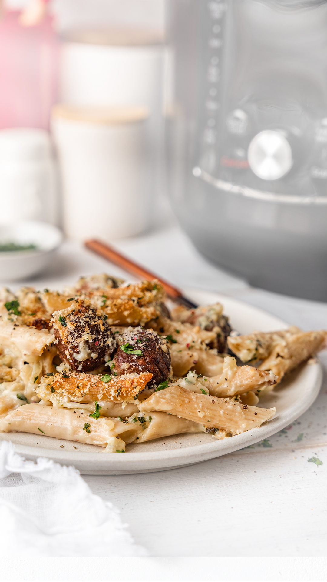 Swedish meatball pasta