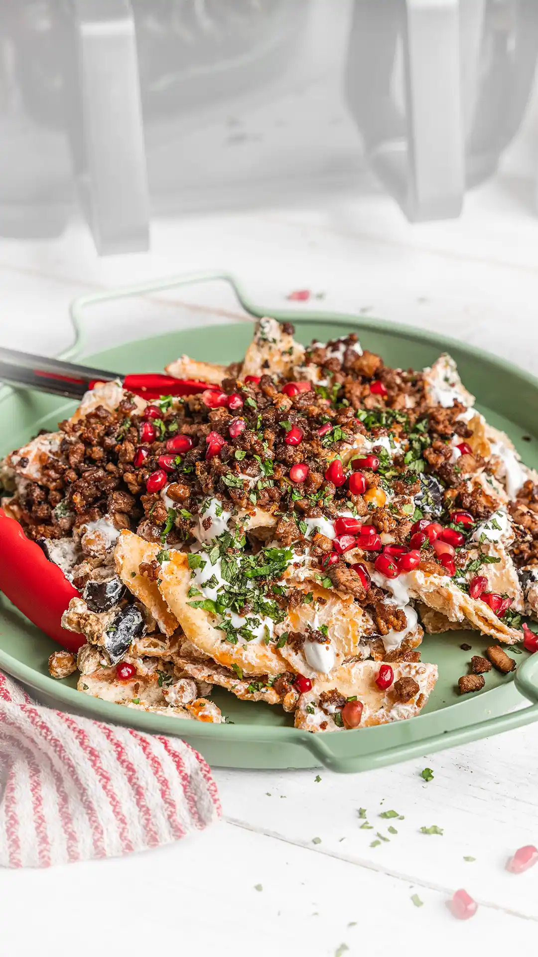 Recipes :: Airfying :: Lamb Fatteh (Leftover Lamb Middle Eastern Nachos)
