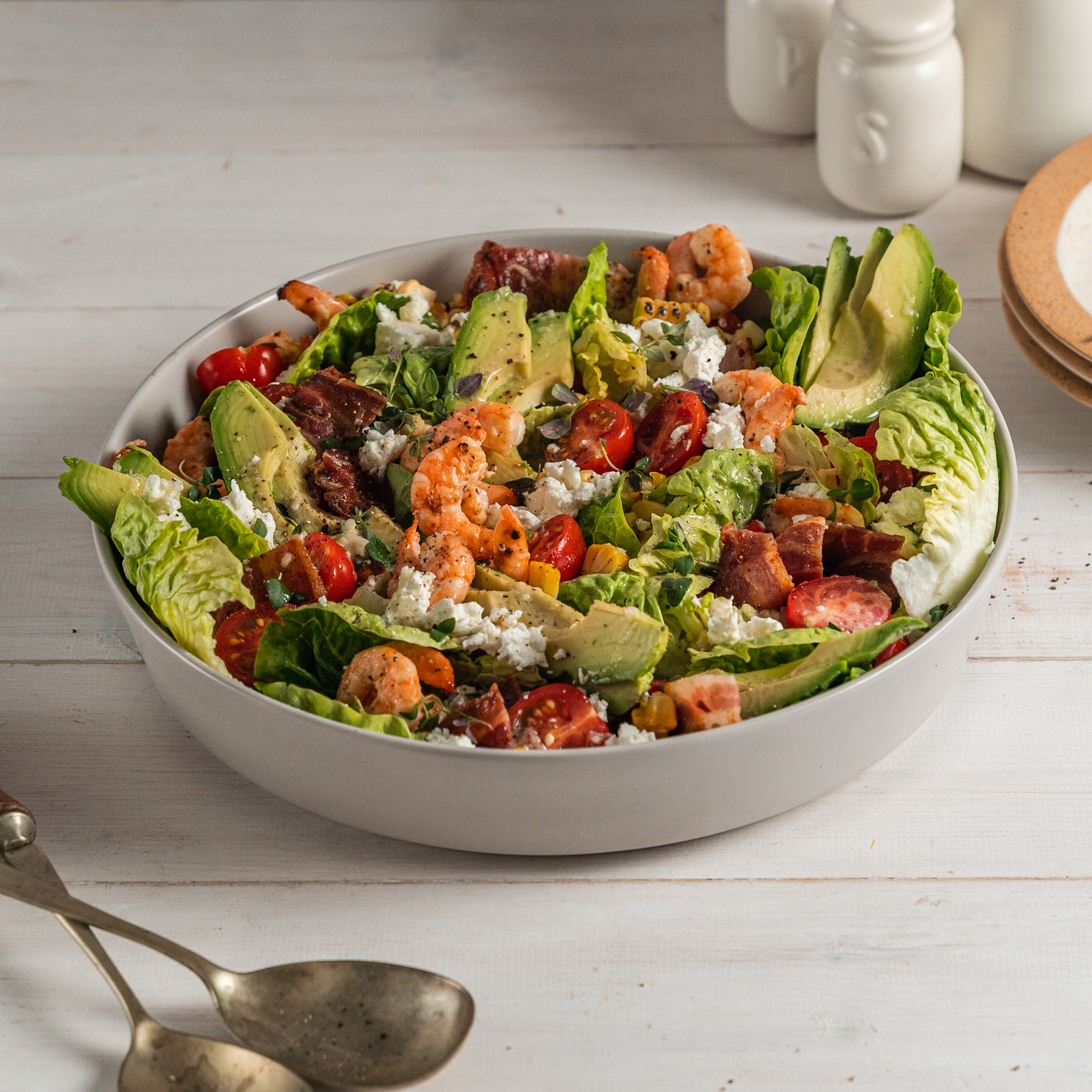 Recipes :: Basic recipes :: Prawn & Bacon Salad with Zesty Lime Dressing