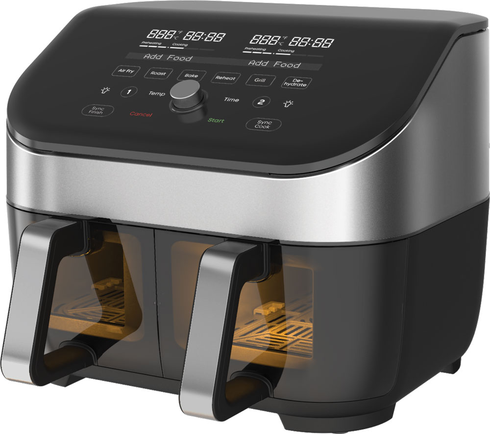 Instant Vortex™ Plus Dual ClearCook Stainless-Steel Air Fryer, 8-Qt.