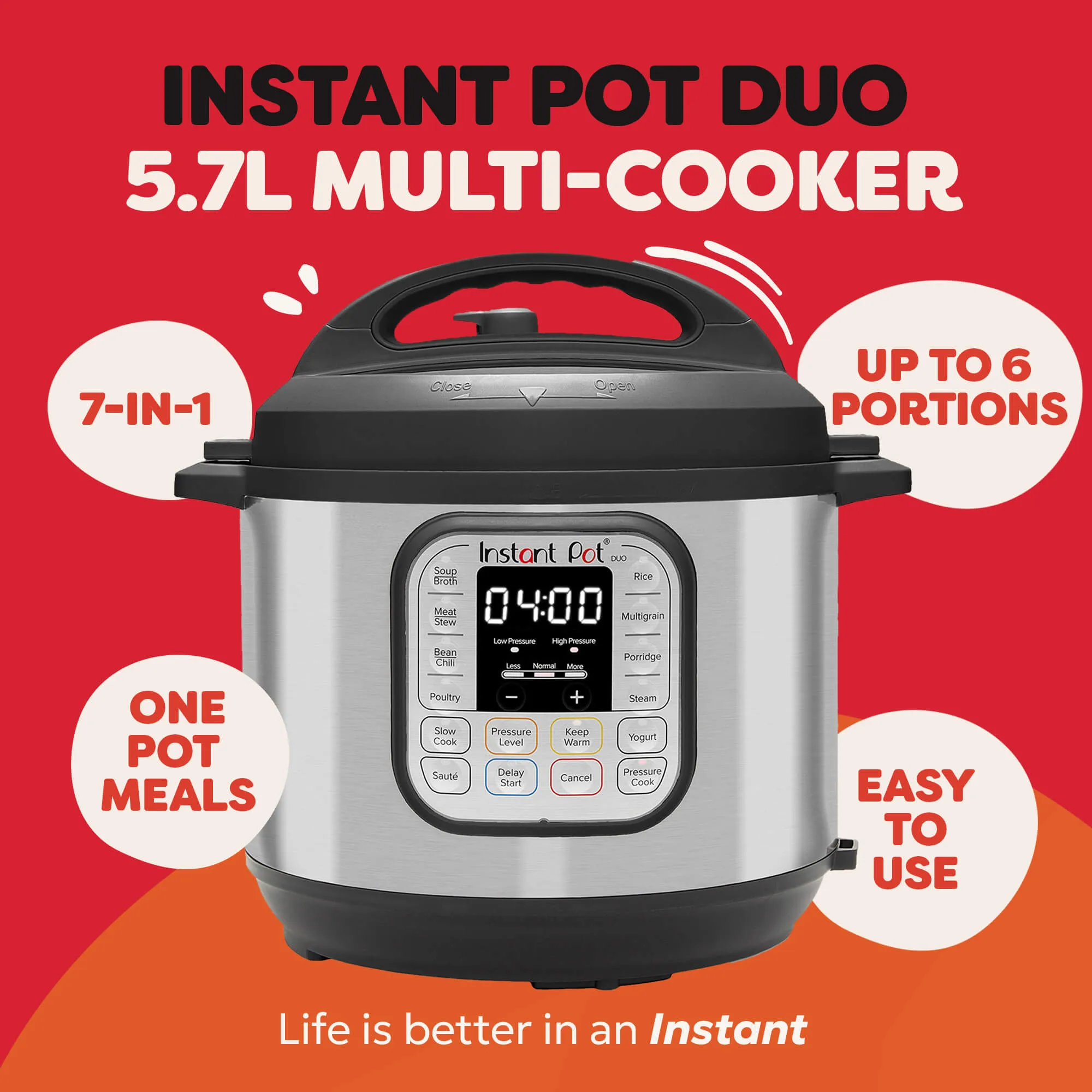 Instant Pot Duo 5,7L multicooker kopen? Vóór 16:00 besteld, morgen