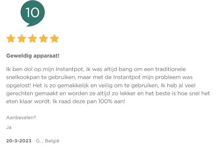 Instant Pot Kiyoh Beoordeling Review