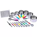 Ensemble de cuillères à mesurer de luxe en acier inoxydable Ziva (18 pièces)
