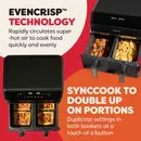 Instant Airfryer met dubbele mand 8L