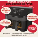 Instant Vortex Plus Dual ClearCook 7,6 Liter Heißluftfritteuse (schwarz)