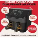 Instant Vortex Plus Dual ClearCook 7.6 liter airfryer (black)