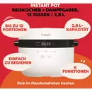Instant Pot Reiskocher, Schongarer und Dampfgarer 2,8 l