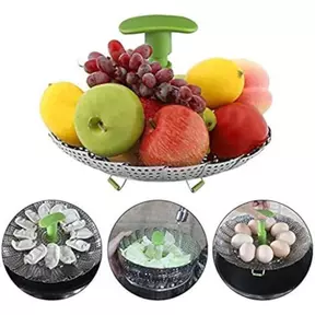 Ziva - Foldable steam rack - Stainless Steel - 11inch (Φ28cm)