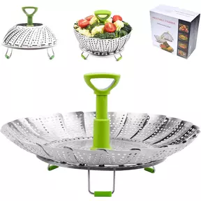 Ziva - Foldable steam rack - Stainless Steel - 11inch (Φ28cm)