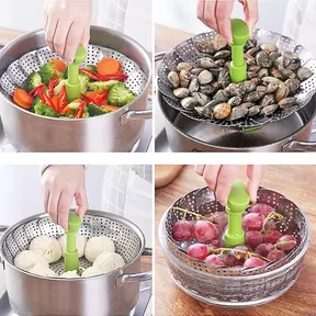 Ziva - Foldable steam rack - Stainless Steel - 11inch (Φ28cm)
