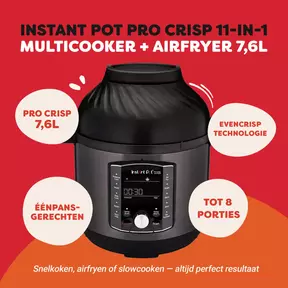 Instant Pot Pro Crisp 7,6L liter multicooker met airfryer