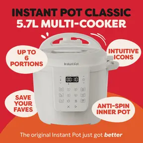 Instant Pot Classic 5.7L Sea Salt White Multicooker