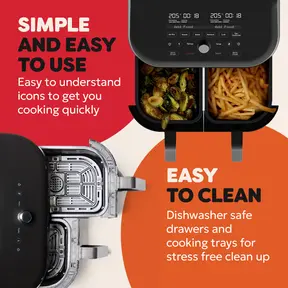 Instant Vortex Plus Dual ClearCook 7,6L airfryer (zwart)