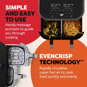Instant Vortex Plus Dual ClearCook 7,6L airfryer (zwart)