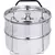 Ziva stackable stainless steel double steamer basket with lid