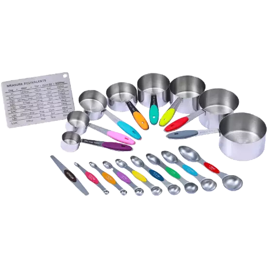 Ziva luxe RVS maatlepel set (18-delig)