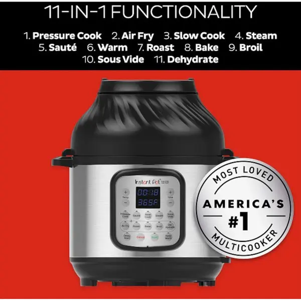 Instant Pot Duo Crisp 7.6L multicooker with air fryer