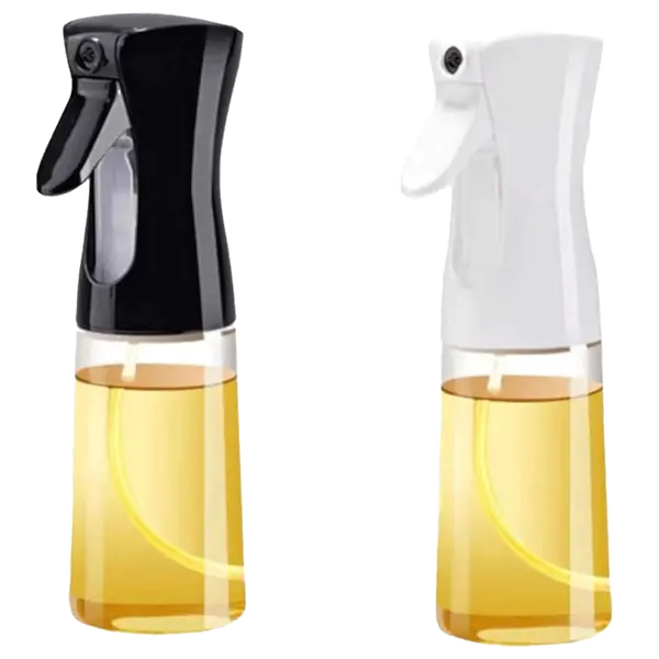 Ziva Oil Spray Bottle Glass 220ml - Pack of 2 - White + Black