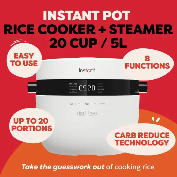 Instant Pot Rijstkoker, Slowcooker & Stomer 4,7L [Tweedekans]