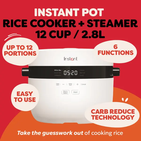 Instant Pot Rice Cooker, Slow cooker & Steamer 2.8L