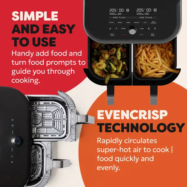 Instant Pot Vortex Plus Dual ClearCook airfryer 7,6L (RVS)